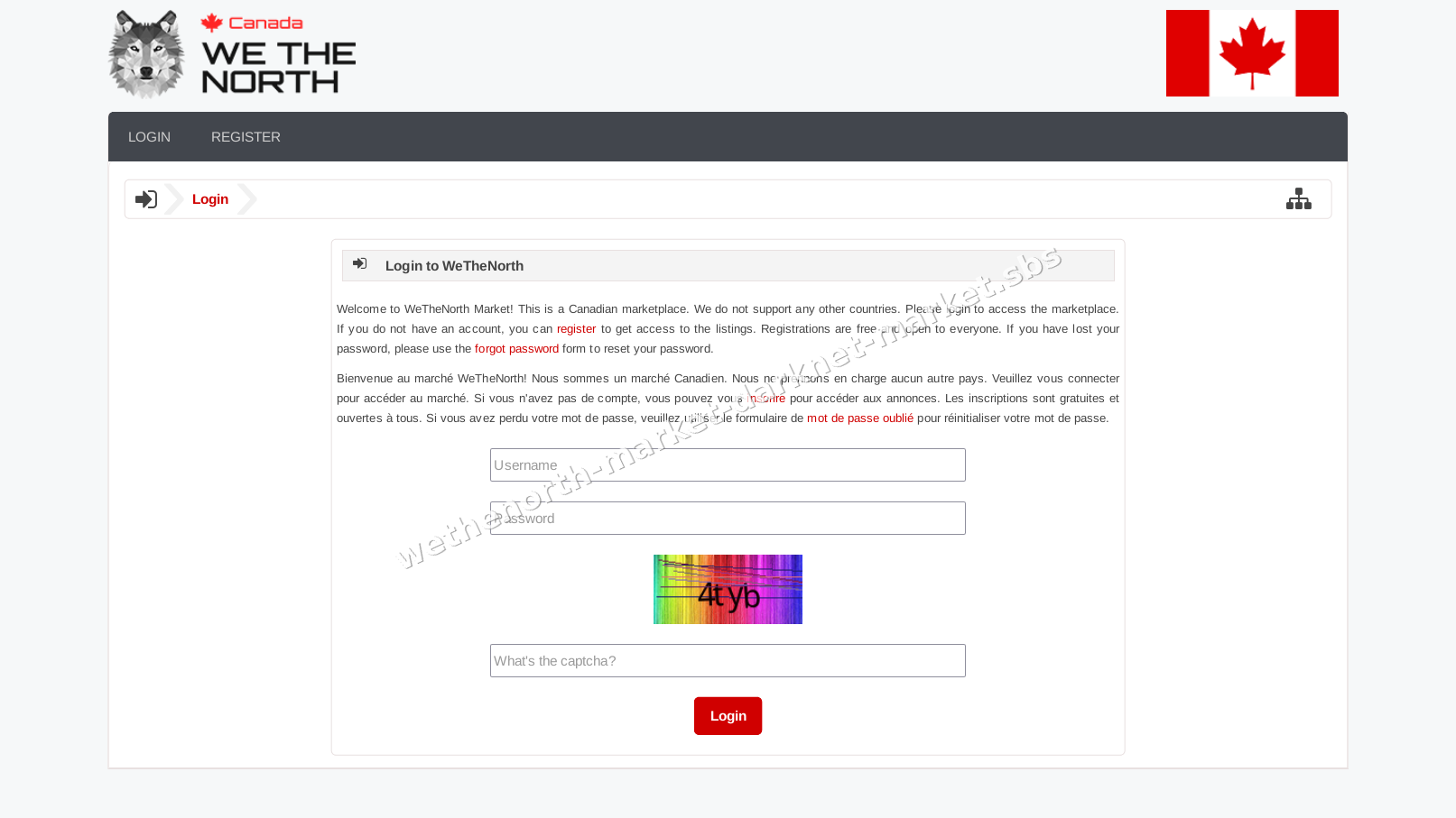 Wethenorth Market Darknet Market interface — view 4